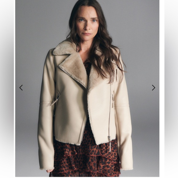 Reserved Jackets & Blazers - Faux leather jacket with fur